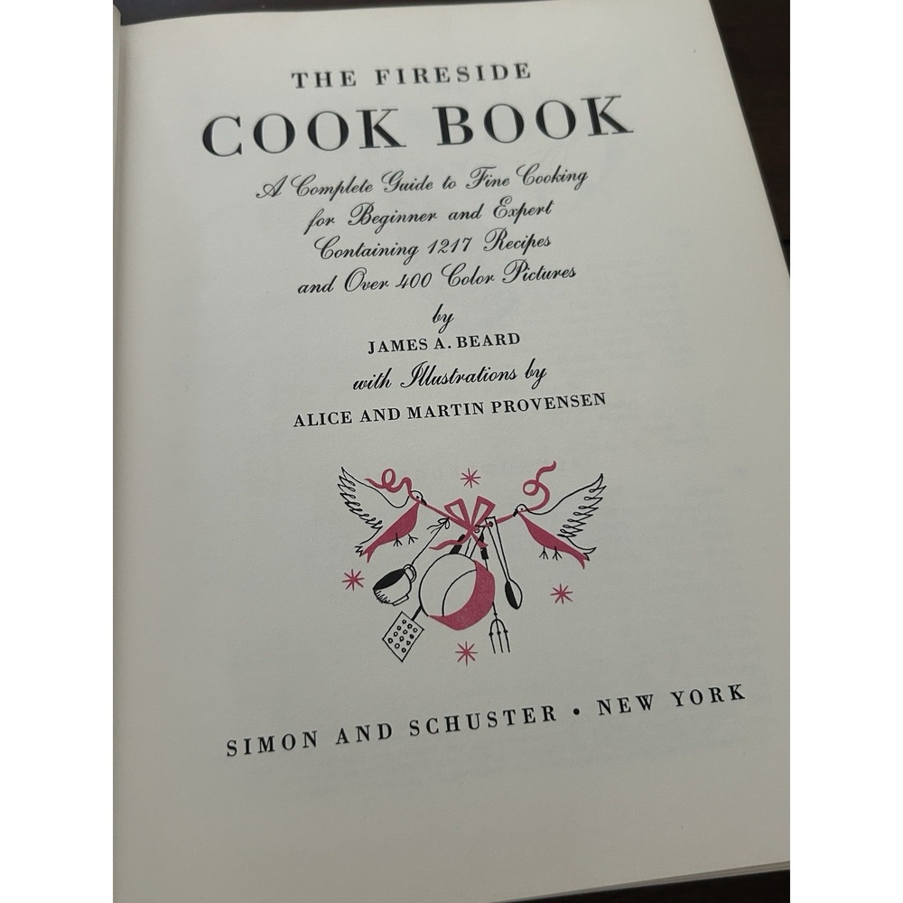 The FIRESIDE Cook Book James BEARD Vintage Illustrated Hardcover 1949 8th Print - Picture 4 of 8